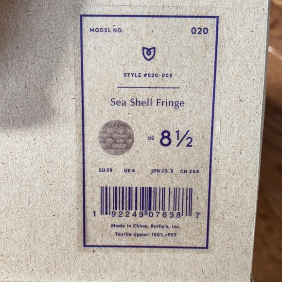 Rothy’s Sea Shell Fringe Slide Sandals, NWT - Picture 6 of 6